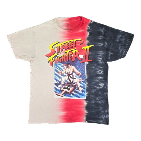 Capcom Street Fighter Ryu Tie Dye Shirt Size Medium Retro Video Game - Picture 1 of 7